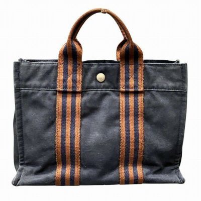 HERMES グレー キャンバス ビジネスバッグ エルメス トートバッグ グレー HERMES キャンバス ビジネス