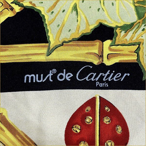 Cartier 花とテントウムシ スカーフ
