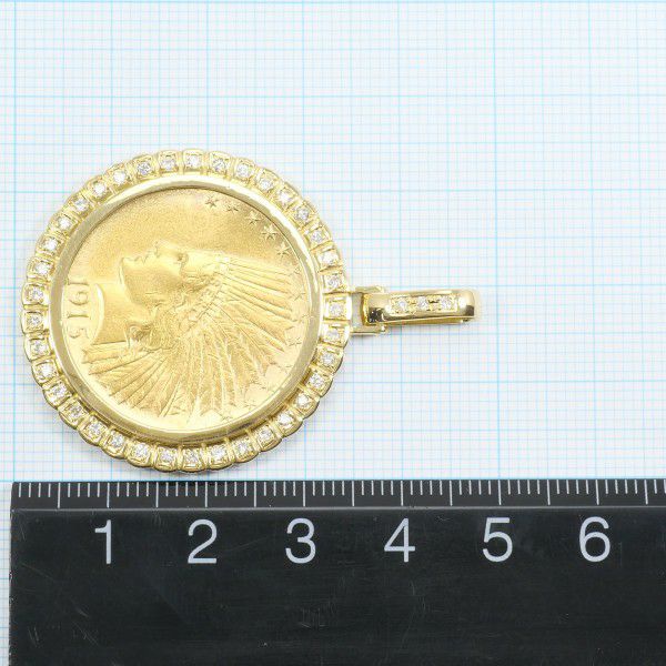 ♥最終お値下げ♥インディアンコイン アメリカ 金貨 ゴールド 21金と18金 K21.6 K18 21.6金 18金イエローゴールド アメリカ インディアン