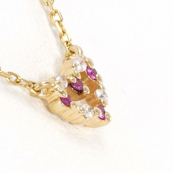 ◆新品仕上げ済◆K10YG◆ネックレス◆ルビー◆総重量約0.7g 約40cm◆ K10YG ダイヤモンド ネックレス | VERITEOnline-Shop