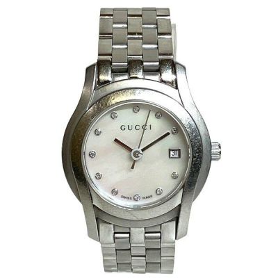 グッチ GUCCI 5500L クォーツ 11P シェル文字盤 時計 腕時計