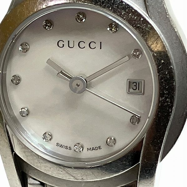 グッチ GUCCI 5500L クォーツ 11P シェル文字盤 時計 腕時計