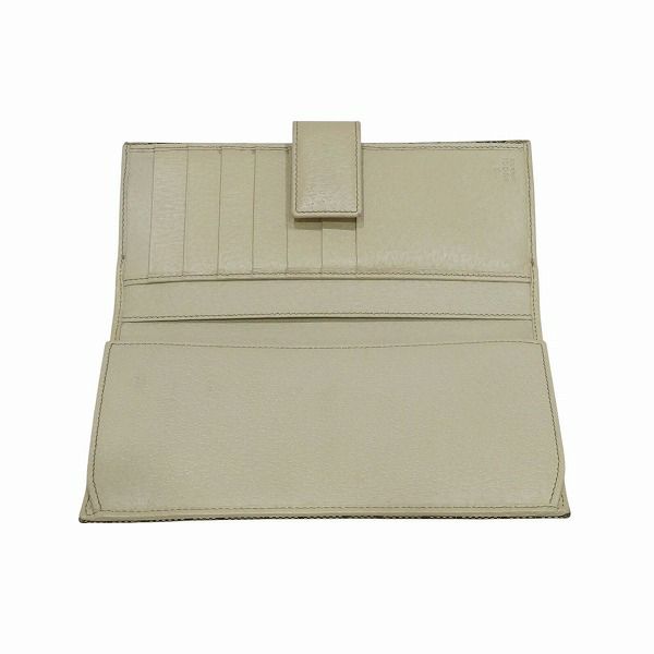 トモ　1/2 GUCCI(グッチ) / プレート長財布/キャンバス/ベージュ/120931/角