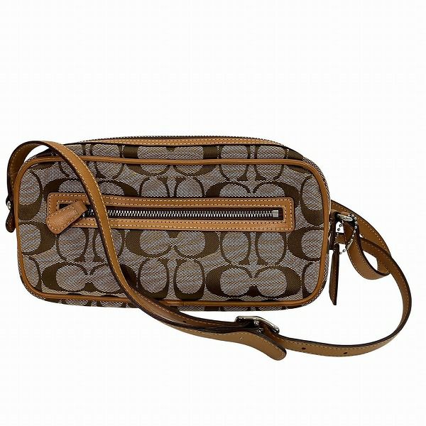 美品 コーチ ショルダーバッグ シグネチャー キャンバス/レザー ダークブラウン Amazon | [コーチ] ショルダーバッグ ミニ ローアン ファイル