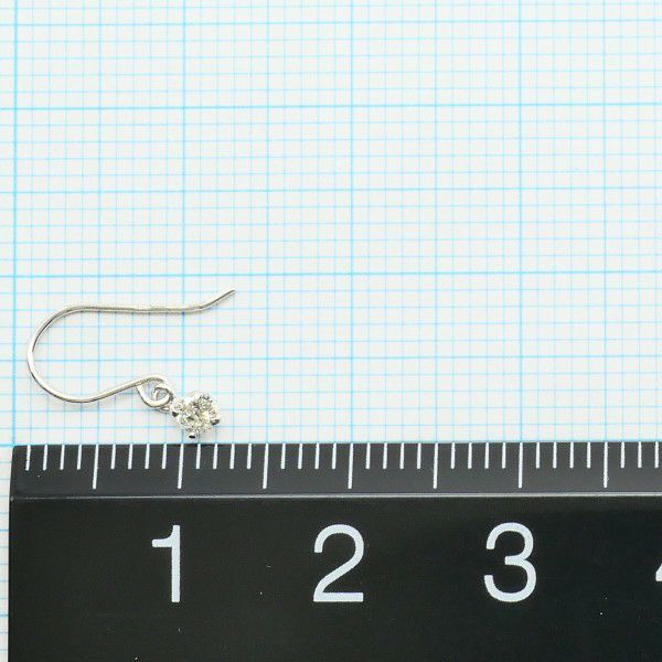 K10 10金 WG ホワイトゴールド ピアス(片耳) ダイヤ 0.05 総重量