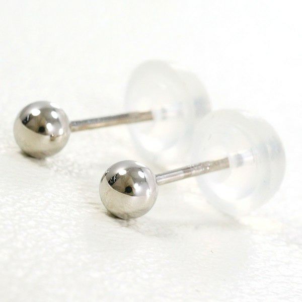 K14 14金 WG ホワイトゴールド ピアス 総重量約0.2g | ワンダー