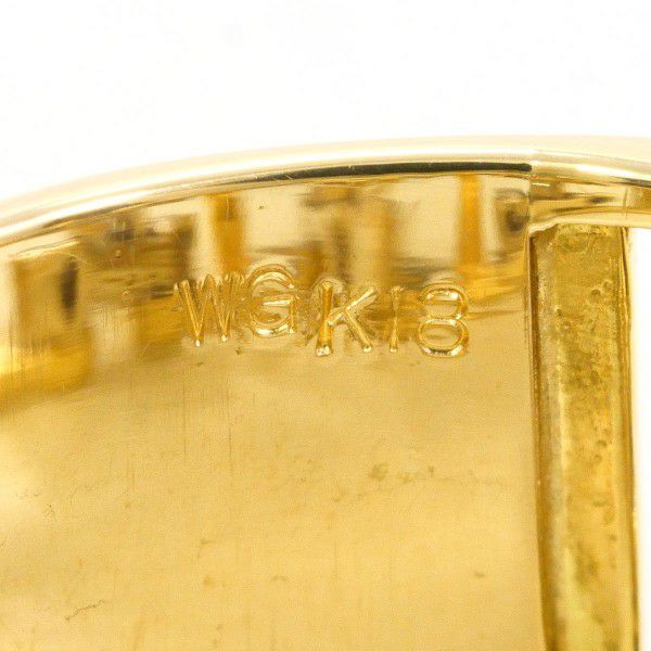 K18 18金 WG ホワイトゴールドYG リング 指輪 14.5号 ダイヤ