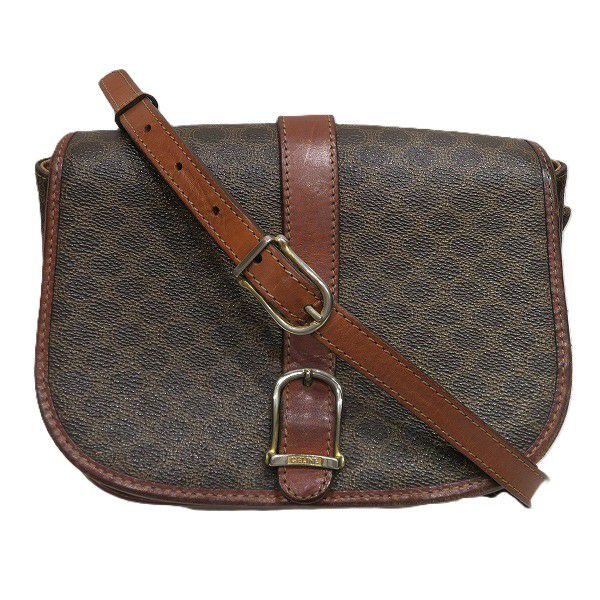 OLD CELINE マカダム柄ショルダーバッグ ブラウン マカダム M08 CELINE