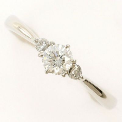 20%OFF】PT900 プラチナ リング 指輪 9号 ダイヤ 0.331 VVS1 鑑定書 総
