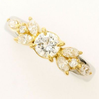 使用品 ノーブランド 18K ダイヤモンド リング 9号 使用品 ノー