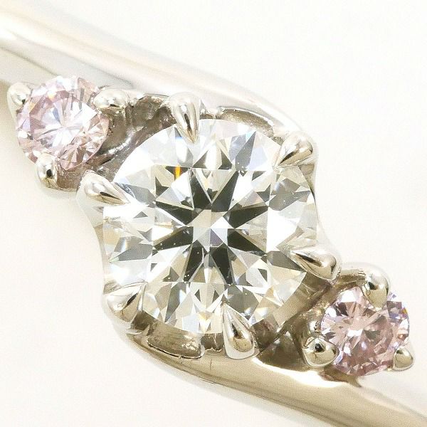 PT900 プラチナ リング・指輪 13号 ダイヤモンド 0.207 ピンク