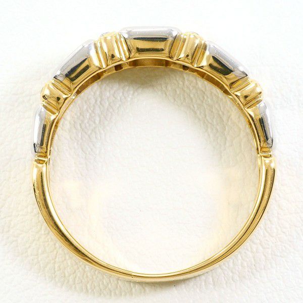 PT900 プラチナ K18YG リング 指輪 18号 ダイヤ 鑑定書 総重量約7.7g