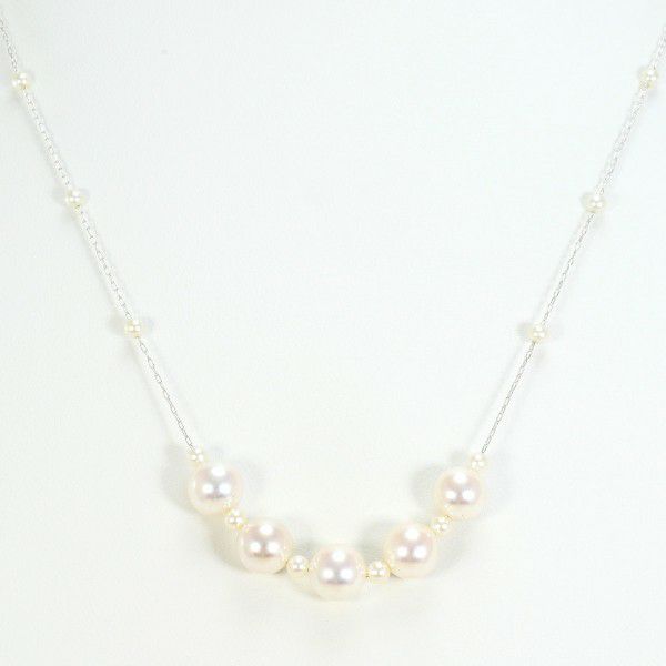 ⭐*︎様 k14 14金　WG ホワイトゴールド　ネックレス　⒉4g ゴールド K14 14金 WG ホワイトゴールド ネックレス パール(真珠) 総重量約3.9g