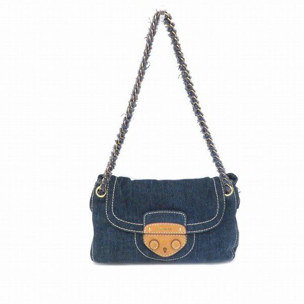 プラダ PRADA BR4659 チェーンショルダー デニム バッグ