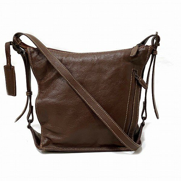 75%OFF】マザーハウス ブラウン レザー バッグ ショルダーバッグ