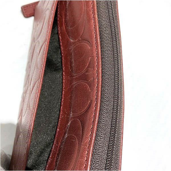 70%OFF】コーチ COACH シグネチャー CE551 2つ折り財布 型押し