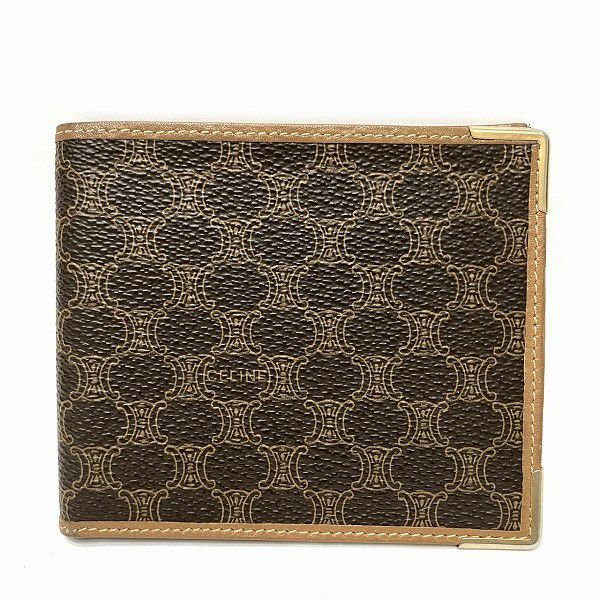 50%OFF】セリーヌ CELINE マカダム M07 財布 2つ折り財布 メンズ